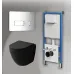 Комплект GROSSMAN инсталляция 900.K31.01.000 + клавиша смыва 700.K31.03.100.100 хром глянцевый + унитаз GR-4455BMSQ