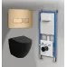 Комплект GROSSMAN инсталляция 900.K31.01.000 + клавиша смыва 700.K31.03.310.310 золото матовый + унитаз GR-4455BMSQ
