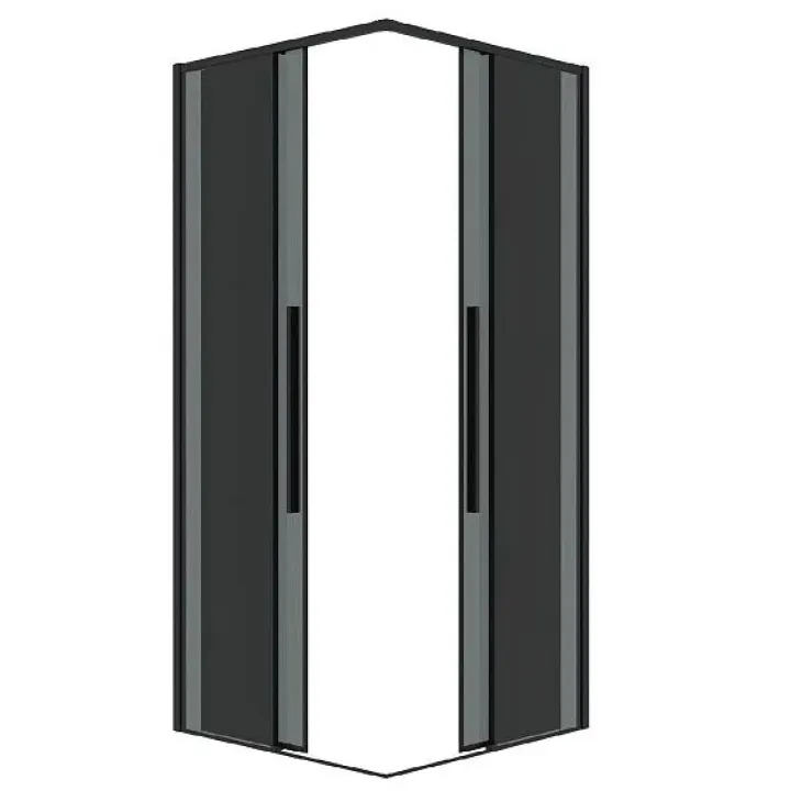 1/2 душевого ограждения GROSSMAN 1/2.K33.01.11.21.10 черный матовый