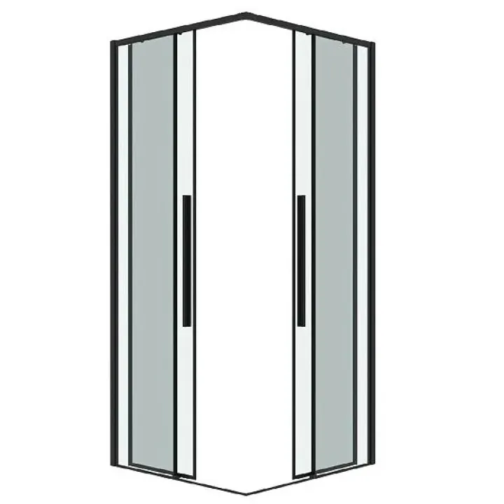 1/2 душевого ограждения GROSSMAN 1/2.K33.01.70.21.00 черный матовый