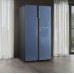 Холодильник WEISSGAUFF WSBS 600 NoFrost Inverter Blue Glass