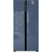 Холодильник WEISSGAUFF WSBS 600 NoFrost Inverter Blue Glass
