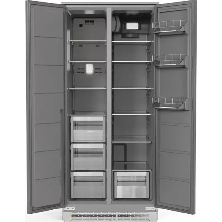 Холодильник WEISSGAUFF WSBSI 450 Inverter NoFrost Grey