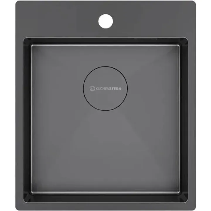 Кухонная мойка KUCHENSTERN WERK 45 вороненая сталь
