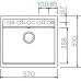 Мойка SCHOCK 700079 vero 60 (n-100) cristadur 570x510 магма