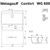 Кухонная мойка WEISSGAUFF WG 600310 Comfort Cold Grey