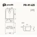 Кухонная мойка PRACTIK PR-M-425-004