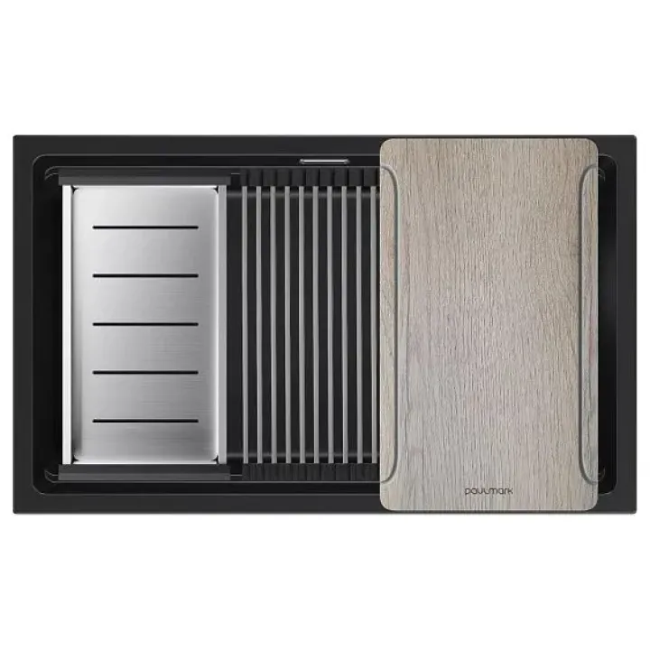 Кухонная мойка PAULMARK LUMI-MULTI SINK LU-MULTI 74-BLM