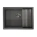 Кухонная мойка GRANULA KS-6045U графит/матовый