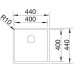 Кухонная мойка BLANCO CLARON 400-U 521573 нерж. сталь