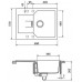 Мойка SCHOCK 700585 manhattan 45 d cristalite корз.клапан 690x510 альпина