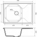 Кухонная мойка GRANFEST GF-U-740L серый