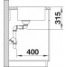 Кухонная мойка BLANCO ANDANO 400/400-IF нерж.сталь зеркальная полировка с отв. арм. InFino (арт.522985)