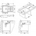 Кухонная мойка ALVEUS Line 70 NAT-90 1065684 (в комплекте с сифоном 1130555)
