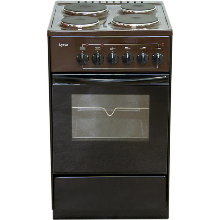 Электрическая плита ЛЫСЬВА ЭП 403 коричневая без крышки