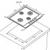 Встраиваемая газовая варочная панель Candy CHG6D4WGTWA