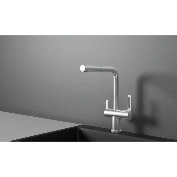 Смеситель GRANULA GR-8170 нержавеющая сталь