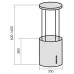 Вытяжка MBS PETUNIA 350 ISLAND INOX