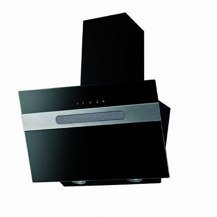 Каминная вытяжка MAUNFELD Moon 60 черное стекло/вставка нержавейка