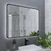 Зеркало GROSSMAN ELEGANS-норма BLACK 1000х800х45 мм 17100802